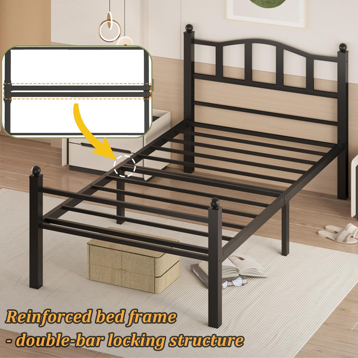 Twin Bed Frames with Headboard R997