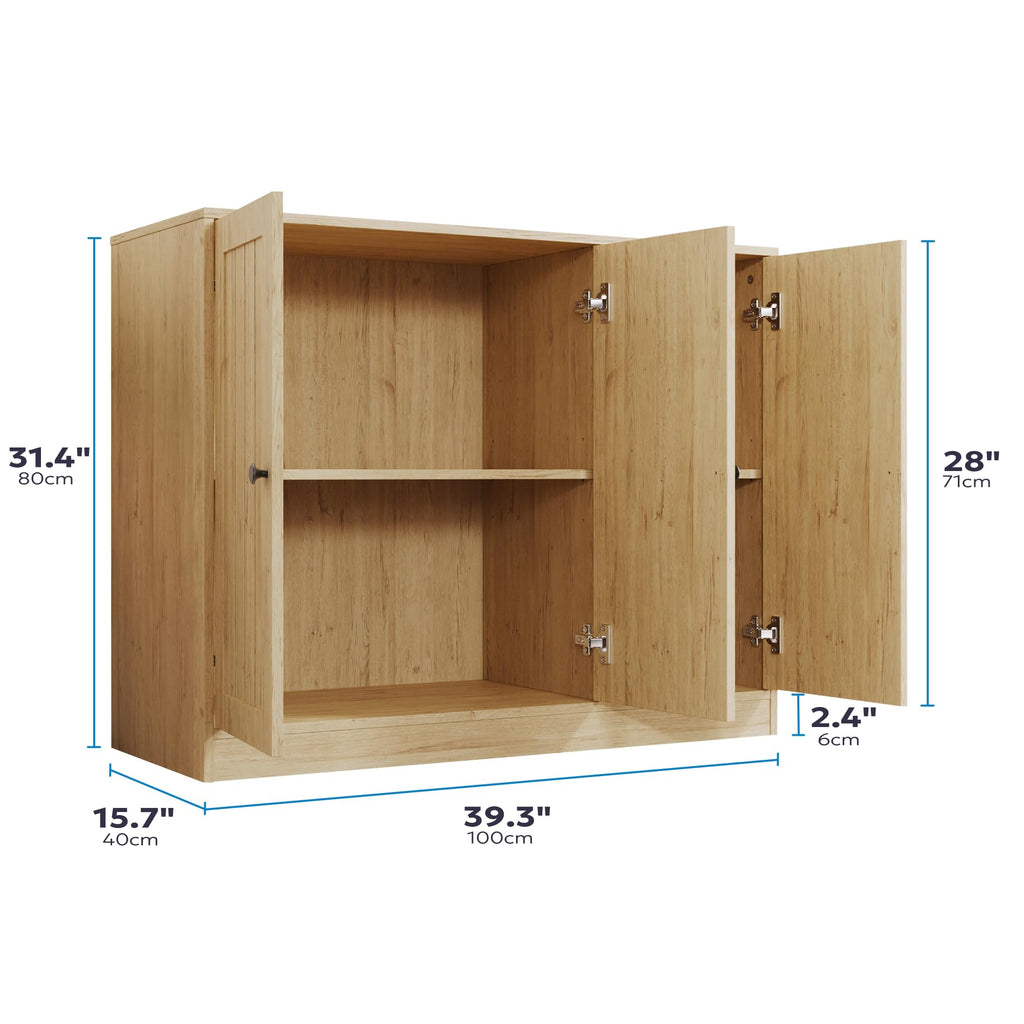 Buffet Cabinet with 3 Doors and Adjustable Shelf C7291
