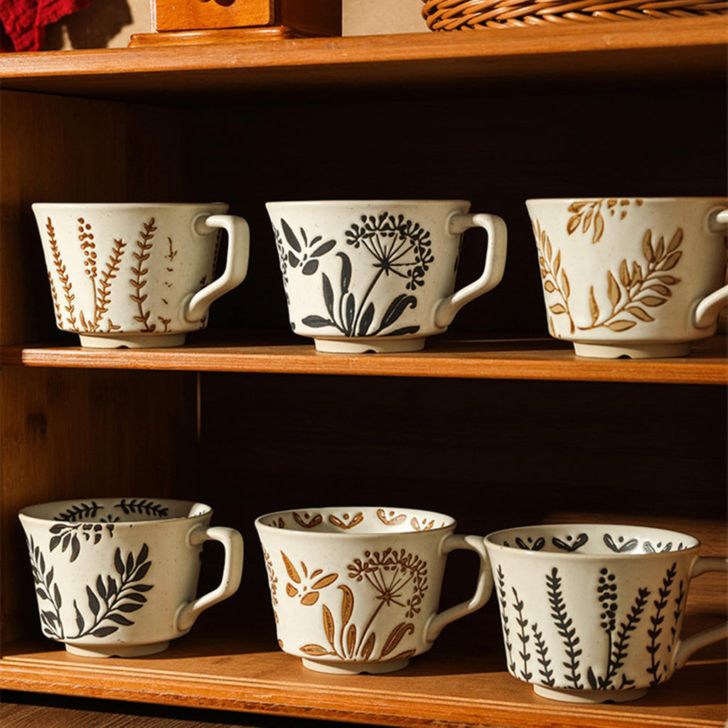 12 oz Ceramic Coffee Mug Set of 4 U8700