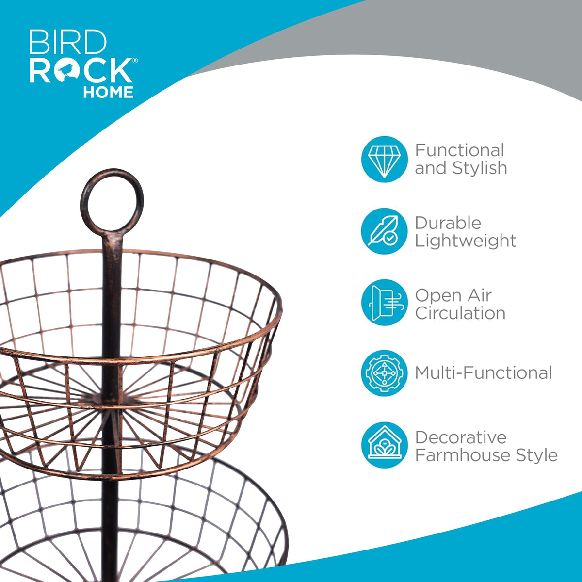 3 Tier Wire Fruit Basket U58877