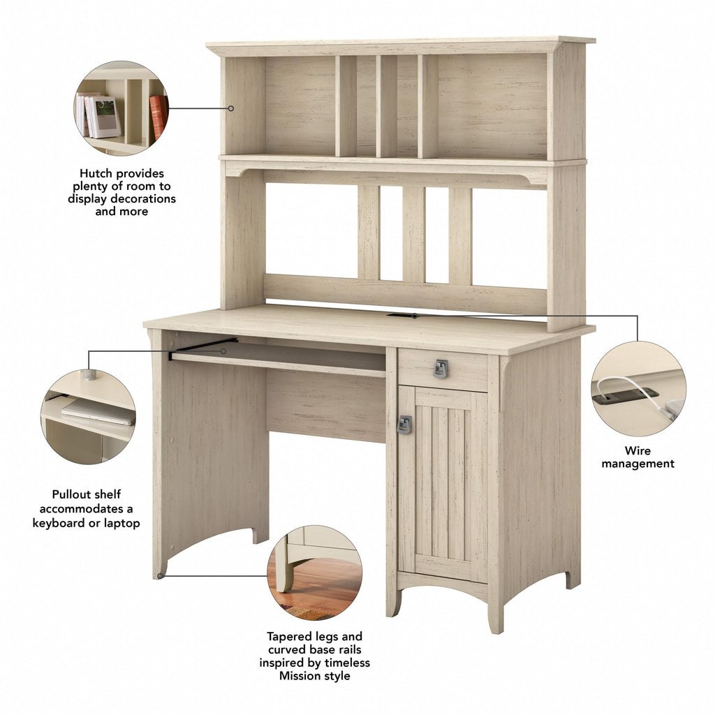 Small Computer Desk with Hutch W569