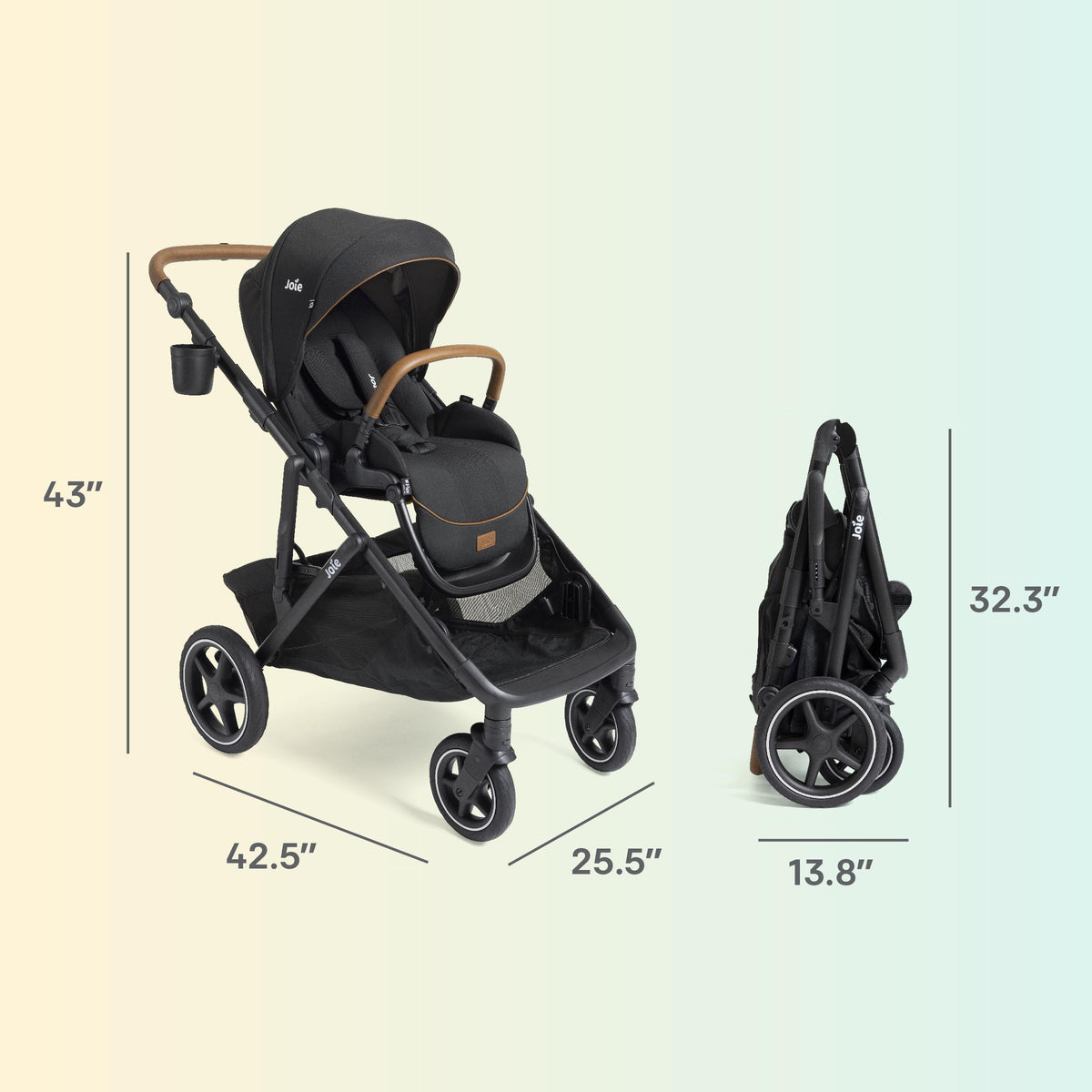 Convertible Single-to-Double Stroller & Travel System L397823