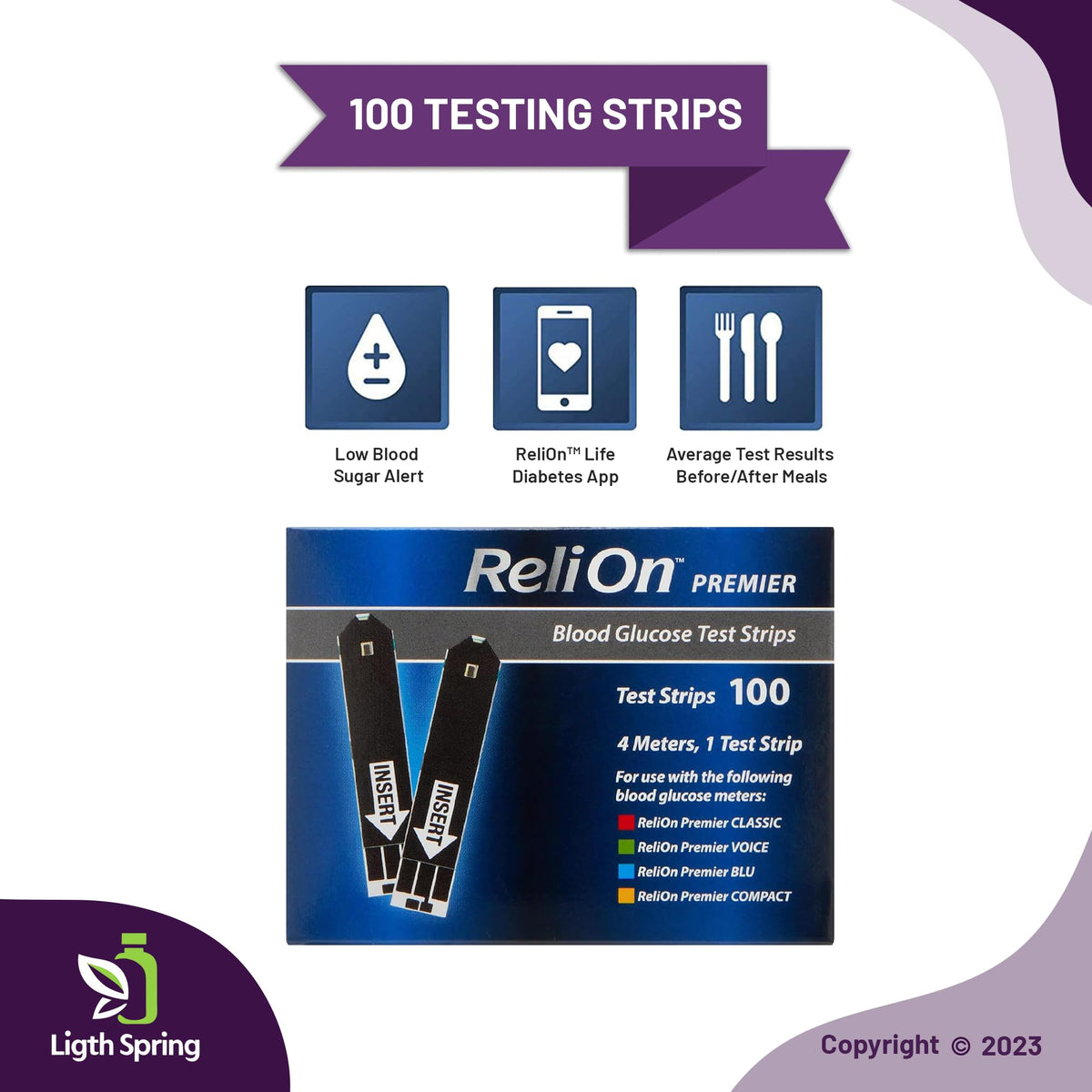 Blood Glucose Test Strips 100Ct 2 Pack X231