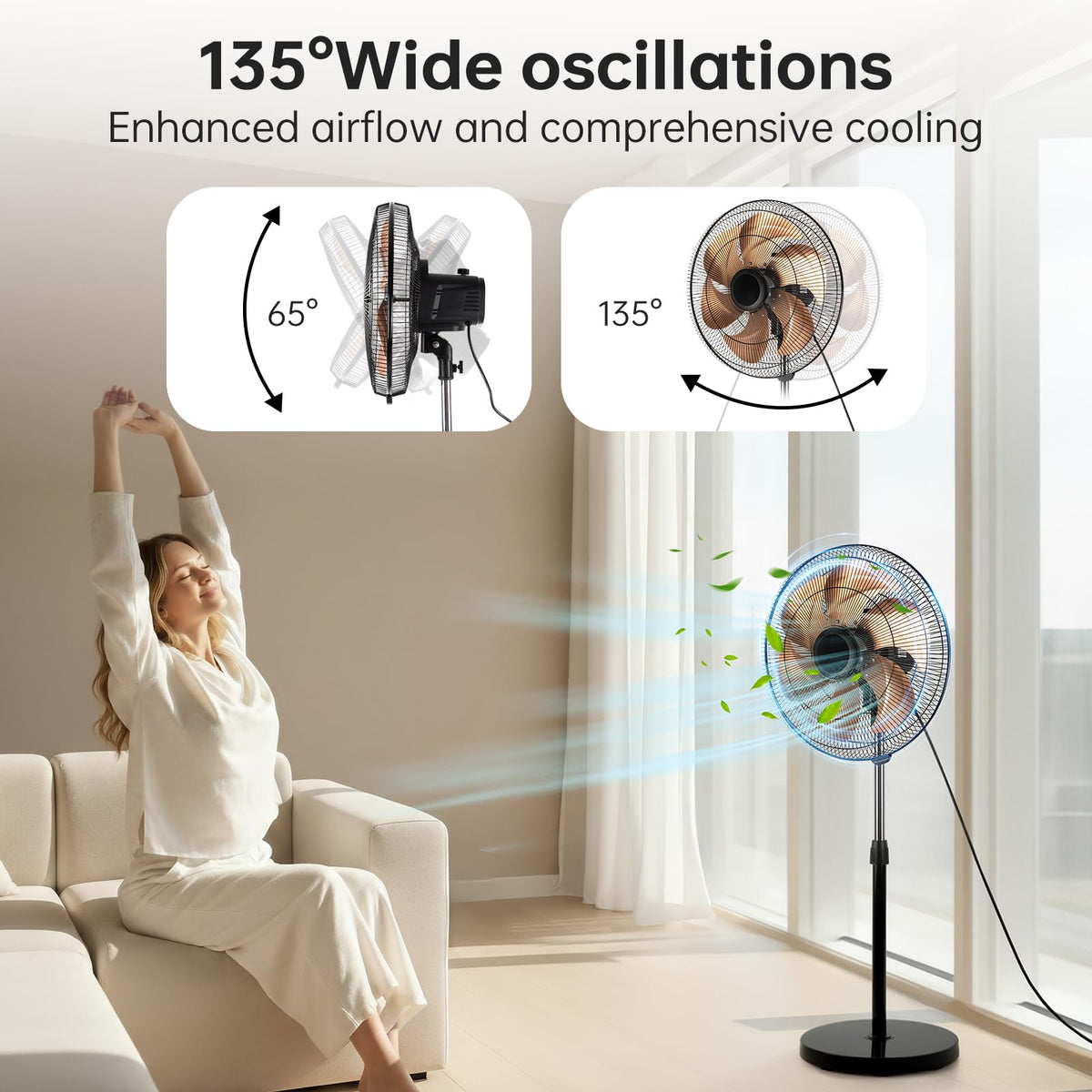 18 Inch Oscillating High Velocity Pedestal Fan Y59957