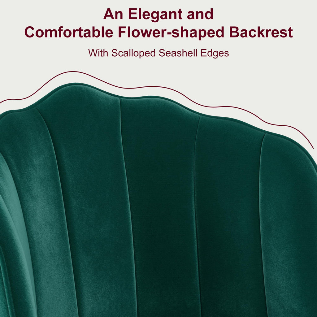 Velvet Dining Chairs Set of 2 Green K38297