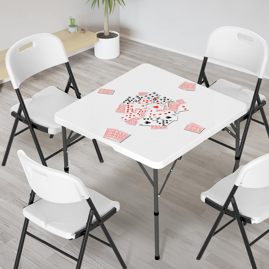 White Bi-Folding Portable Plastic Table G622017