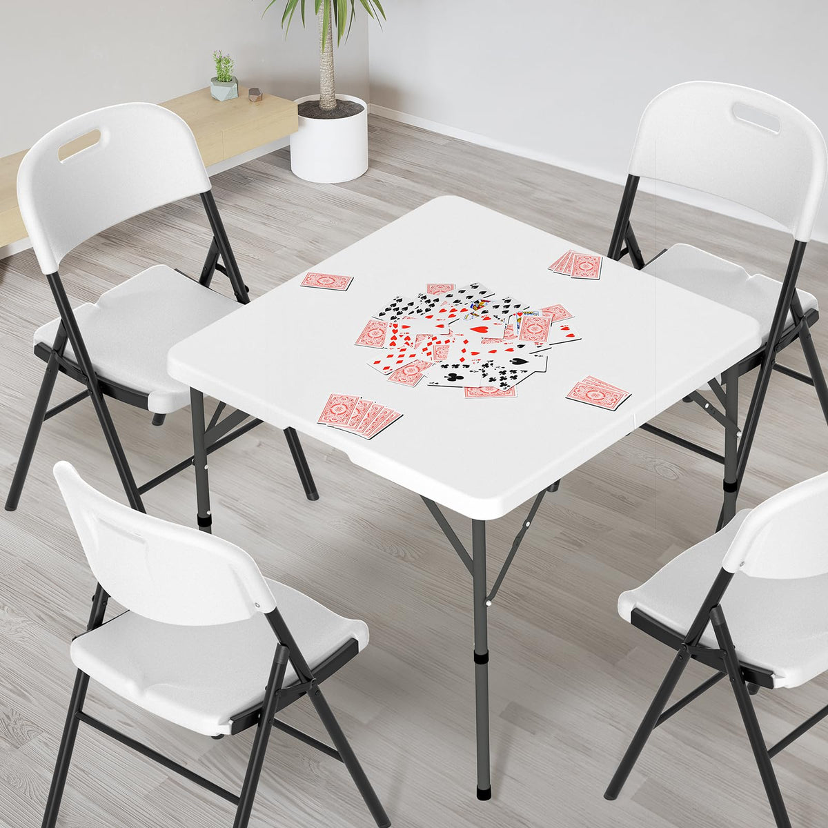 White Bi-Folding Portable Plastic Table G622017