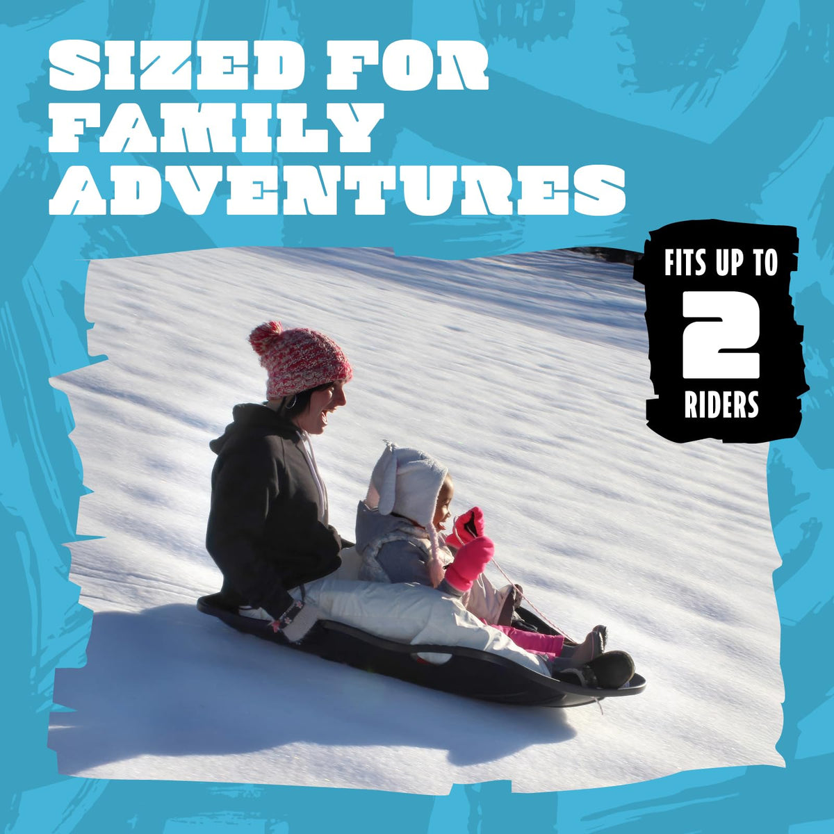 48" 2-Person Plastic Sled with Cushioned Pad S35218