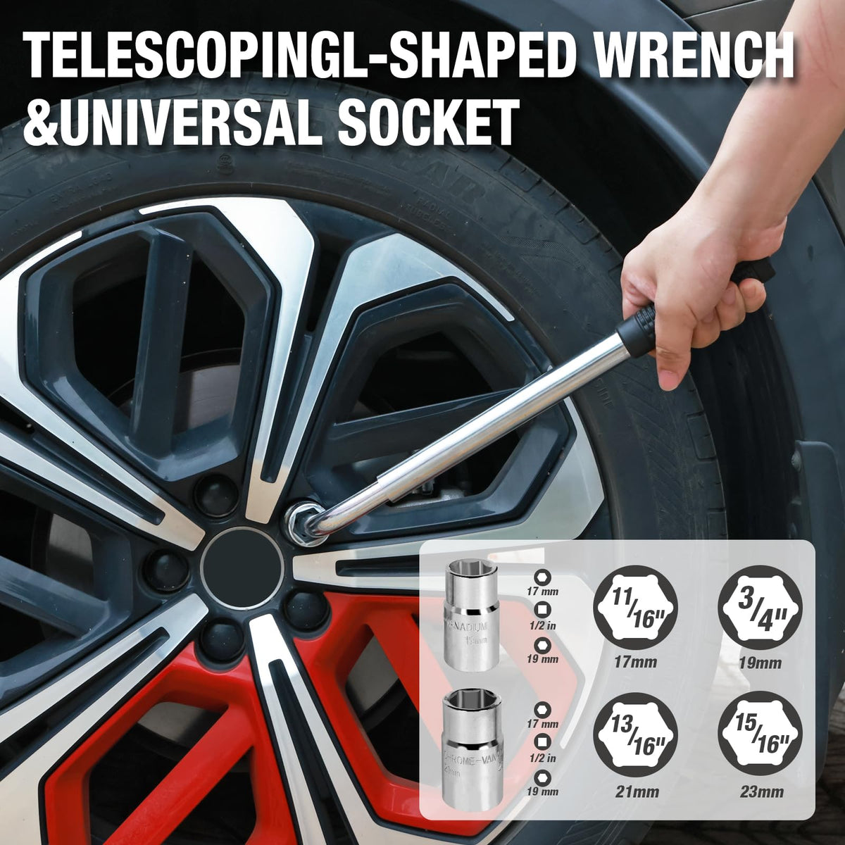 3 Ton Scissor Car Jack with Lug Wrench D9032