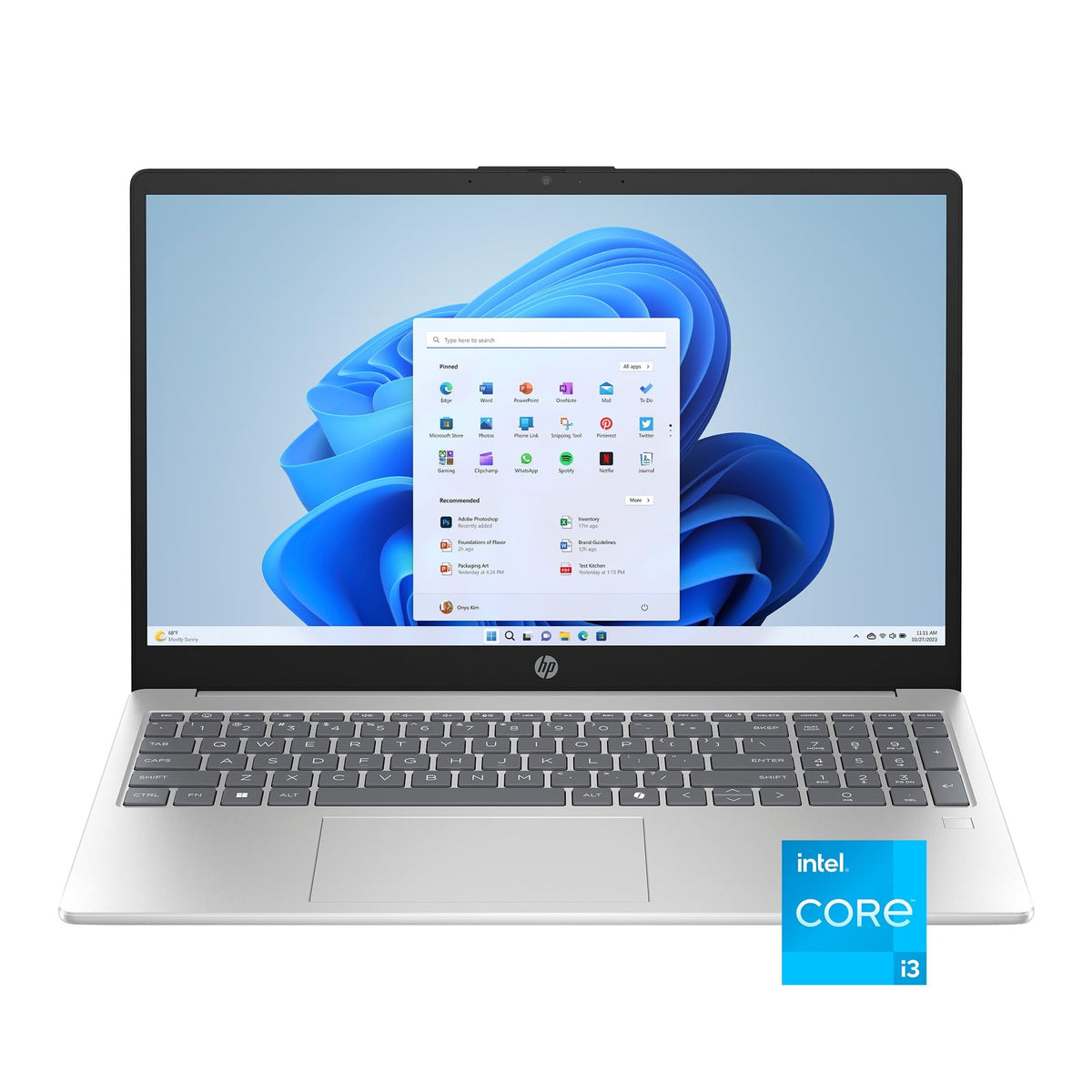 15.6 inch FHD IPS Laptop, Intel Core i3-N305, 8GB RAM, 256GB SSD, Natural Silver I639052