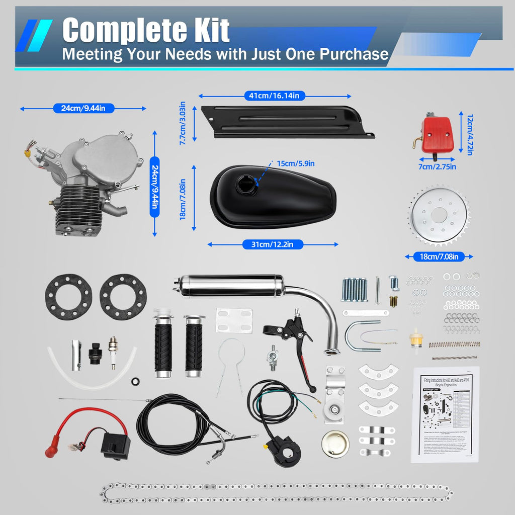 100cc 2-Stroke Air-Cooling Bicycle Engine Kit H27460