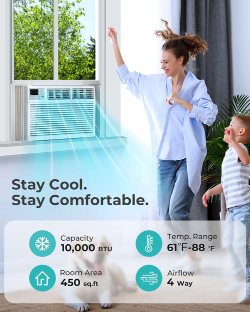 10000 BTU 6-in-1 Window Air Conditioner with Remote Control U97157