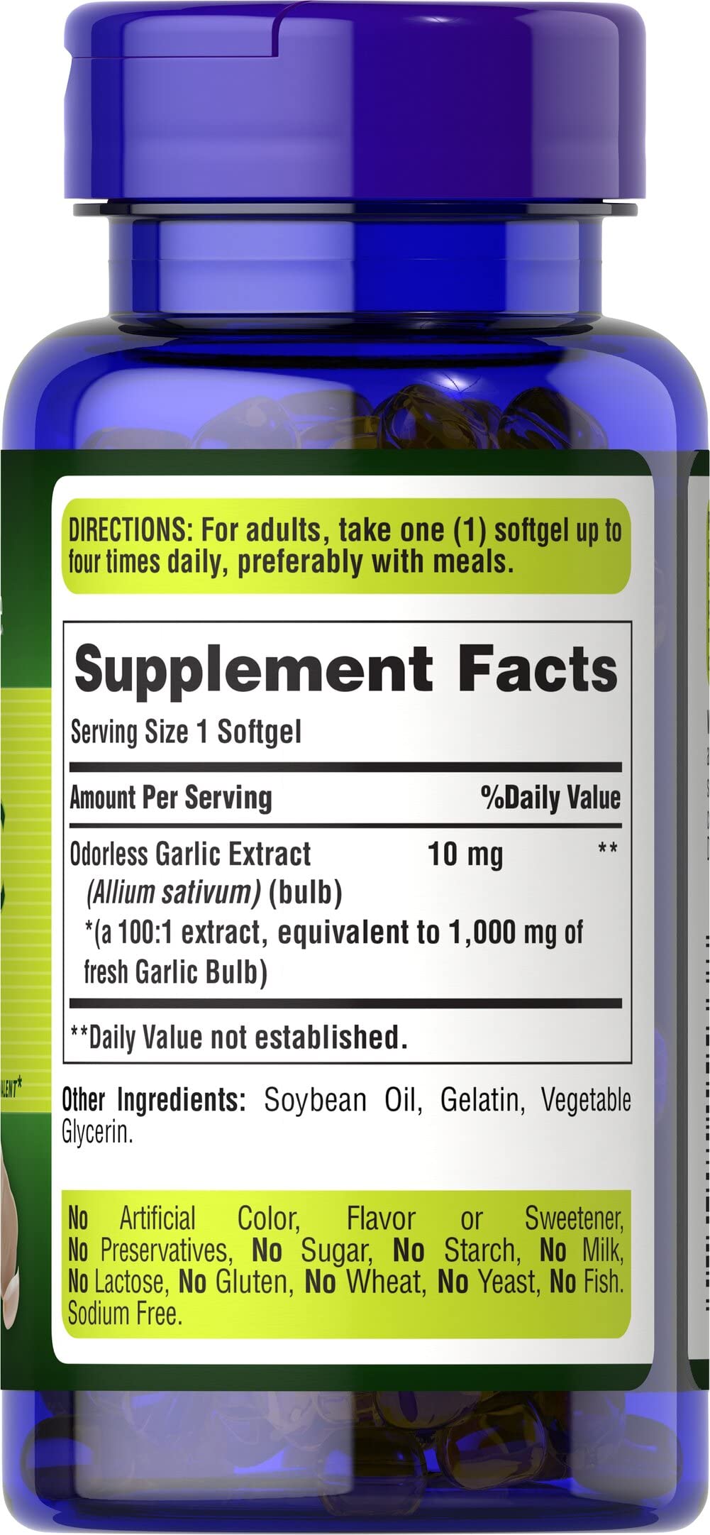Odorless Garlic 10mg 250 Softgels X933240