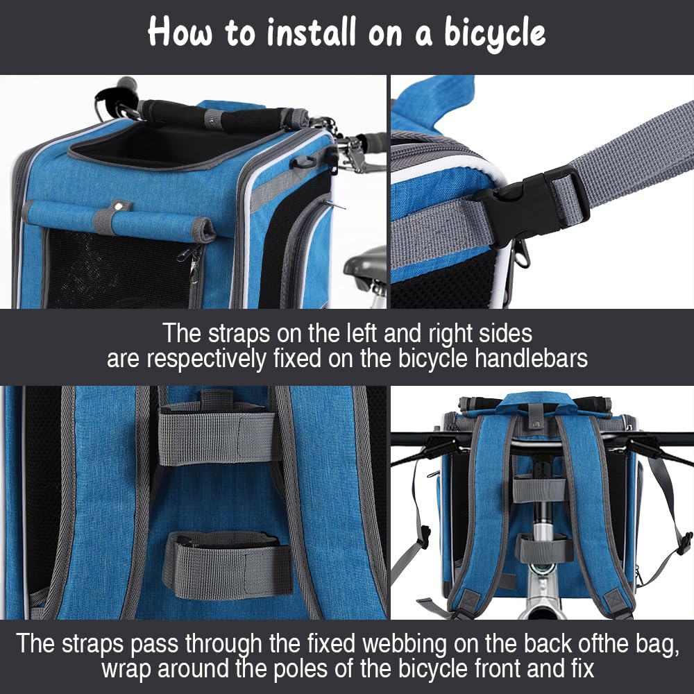 Expandable Foldable Dog Bike Basket Carrier K6818
