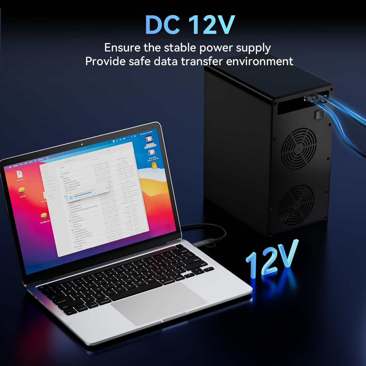 Aluminum 8 Bay Hard Drive RAID Enclosure with Cooling Fan Q37700