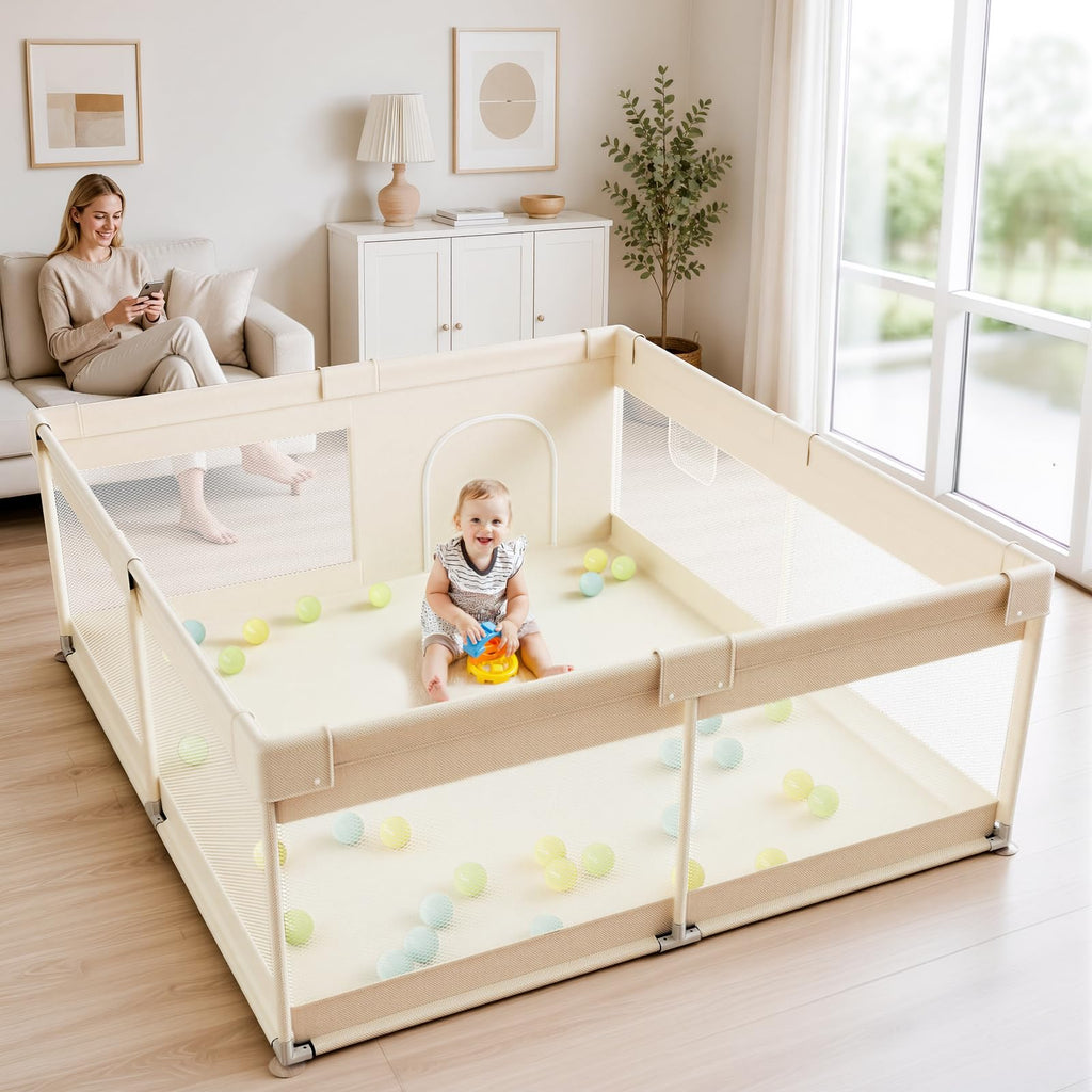 Beige Small Baby Playpen X1831