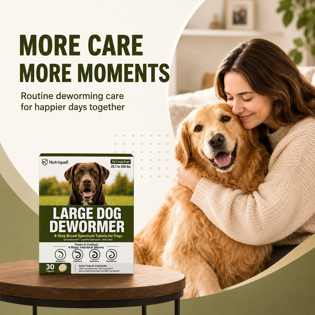 Medium and Large Dog Dewormer Tablets S63678