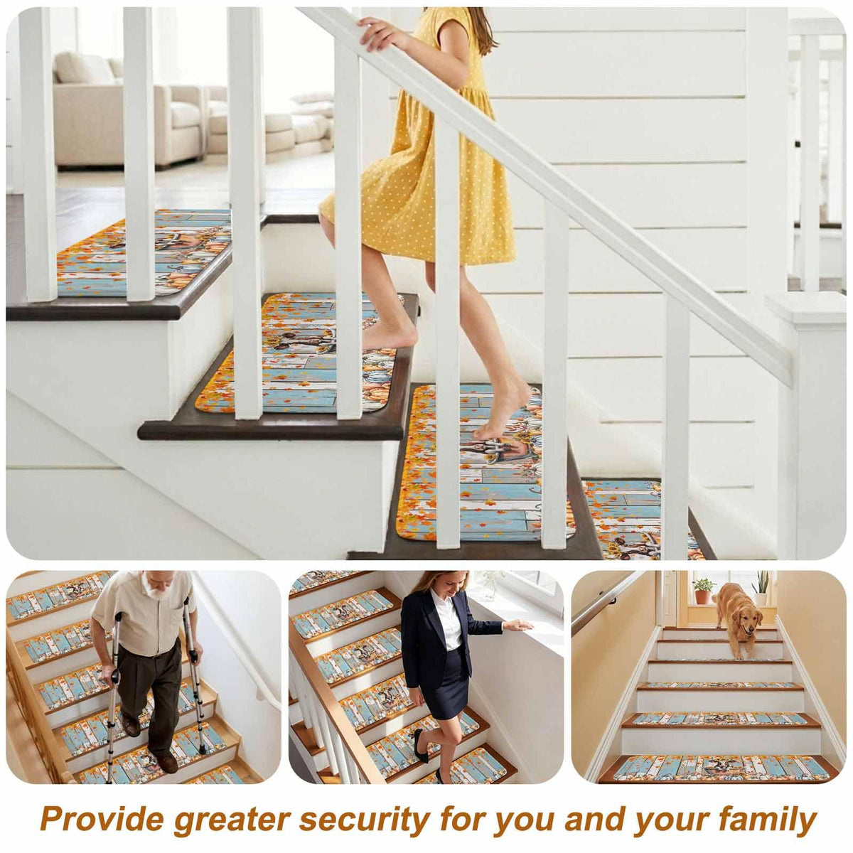 15 Pc Non-Slip Stair Treads Carpet Mat 8x30In W861218