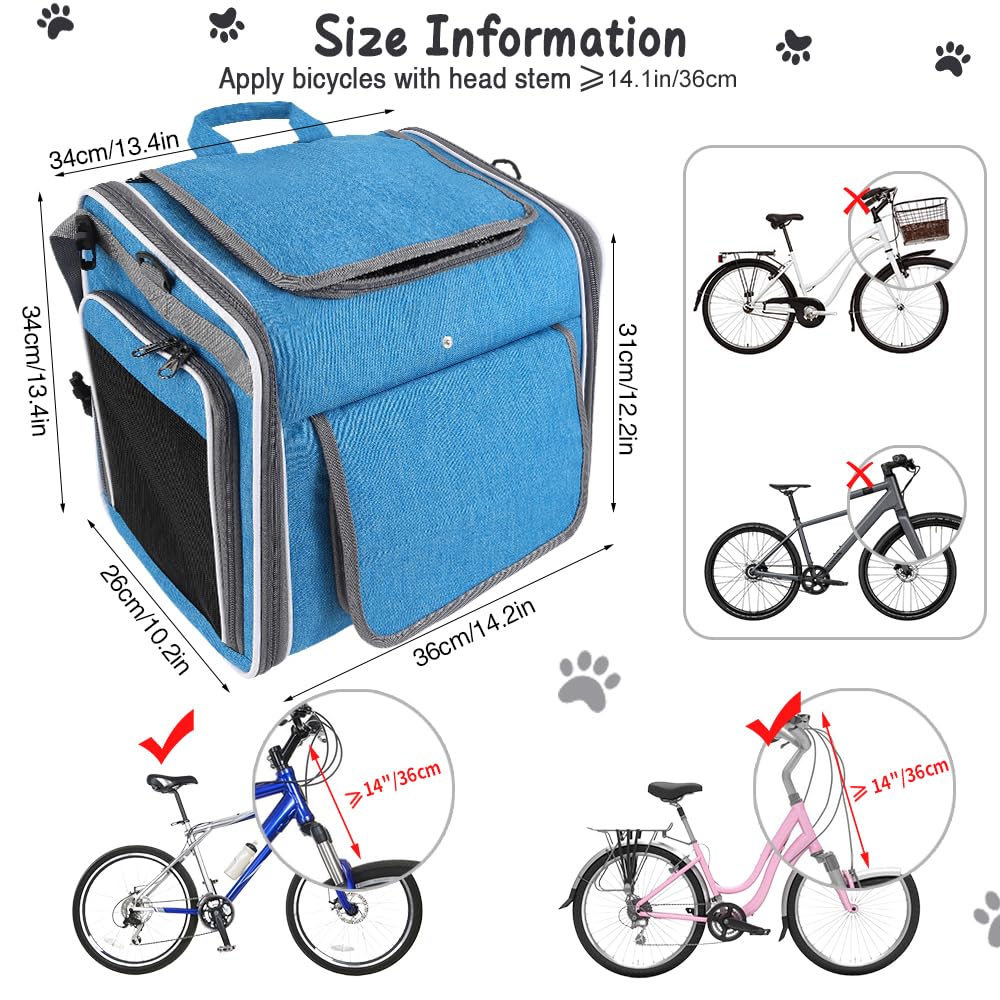 Expandable Foldable Dog Bike Basket Carrier K6818