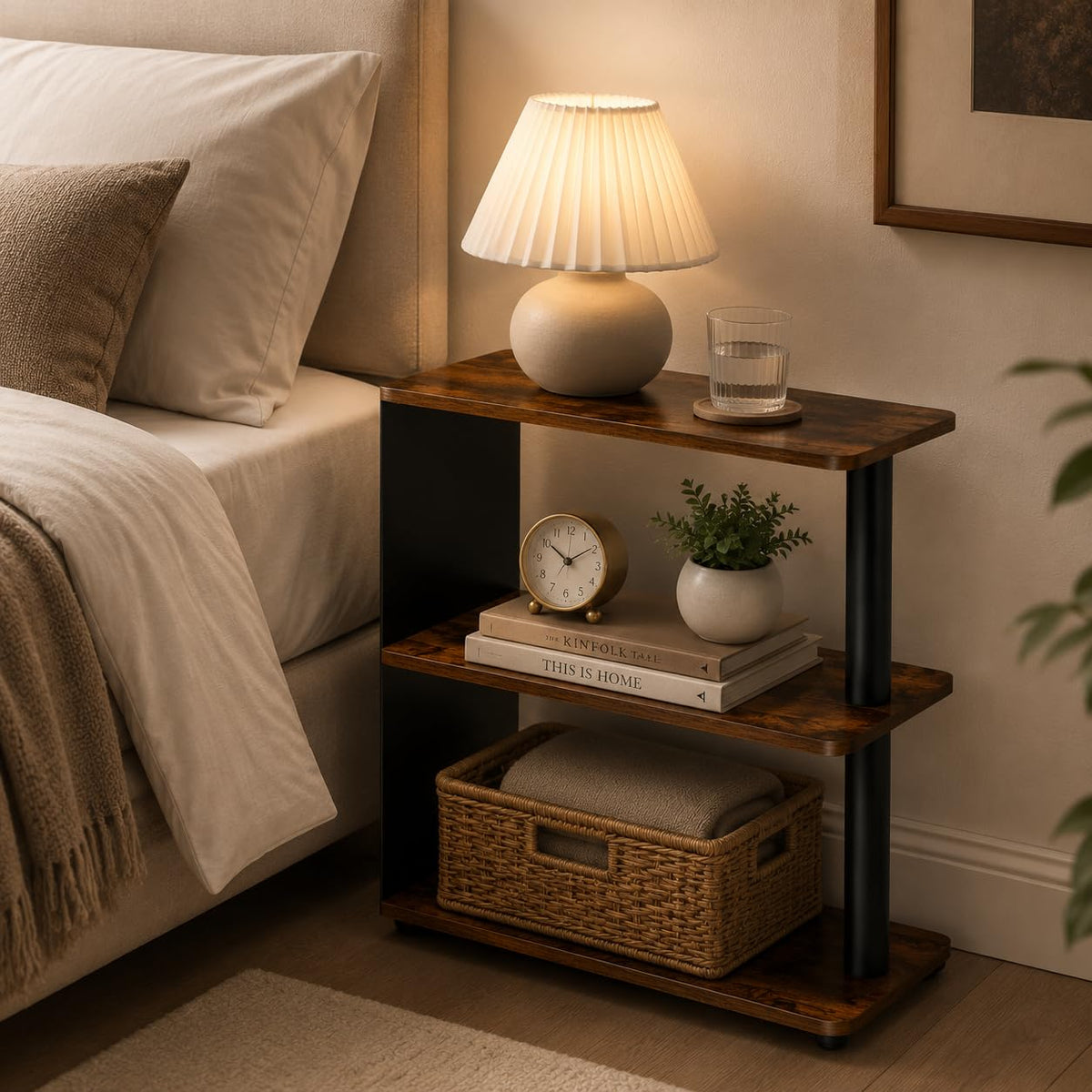 3-Tier Narrow Industrial End Table H421758
