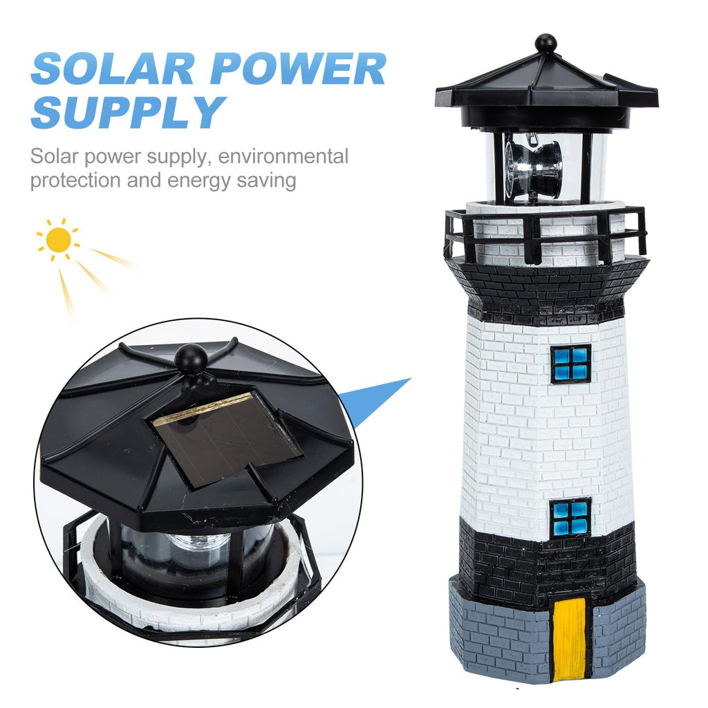 Solar Powered Resin Lighthouse Garden Decor V2147