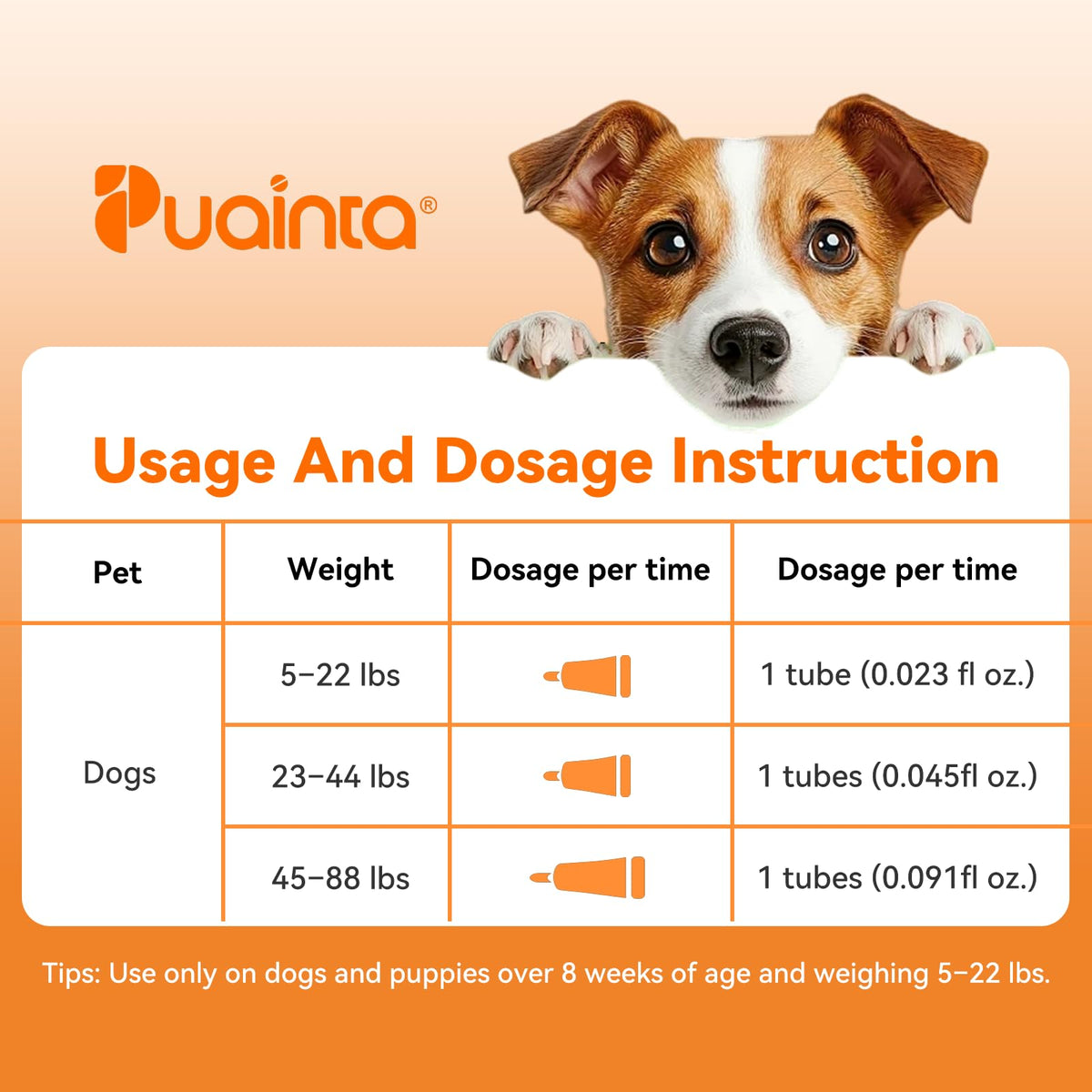 Flea and Tick Prevention for Small Dogs & Puppies, 3 Monthly Doses J851551