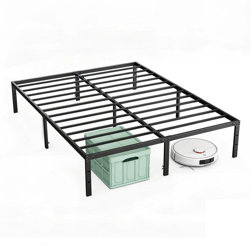 Queen 12 Inch Metal Platform Bed with Storage Y697132