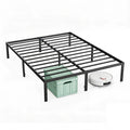Queen 12 Inch Metal Platform Bed with Storage Y697132
