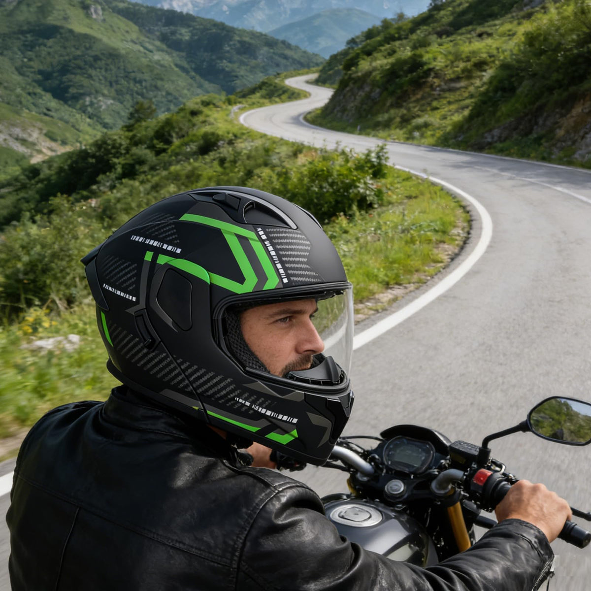 Flip-Up Full Face Motorcycle Helmet S268