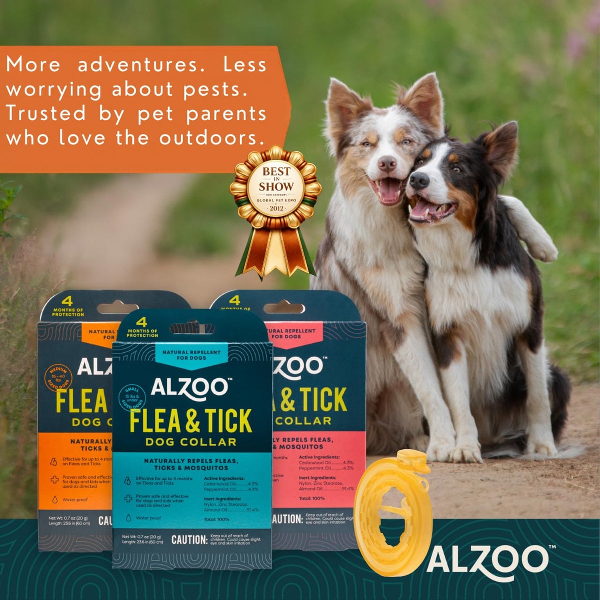 Plant-Based Flea & Tick Dog Collar for Small-Sized Dogs H619