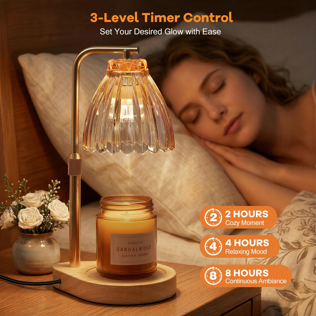 Candle Warmer Lamp with Adjustable Height, Timer & Dimmer Q3571