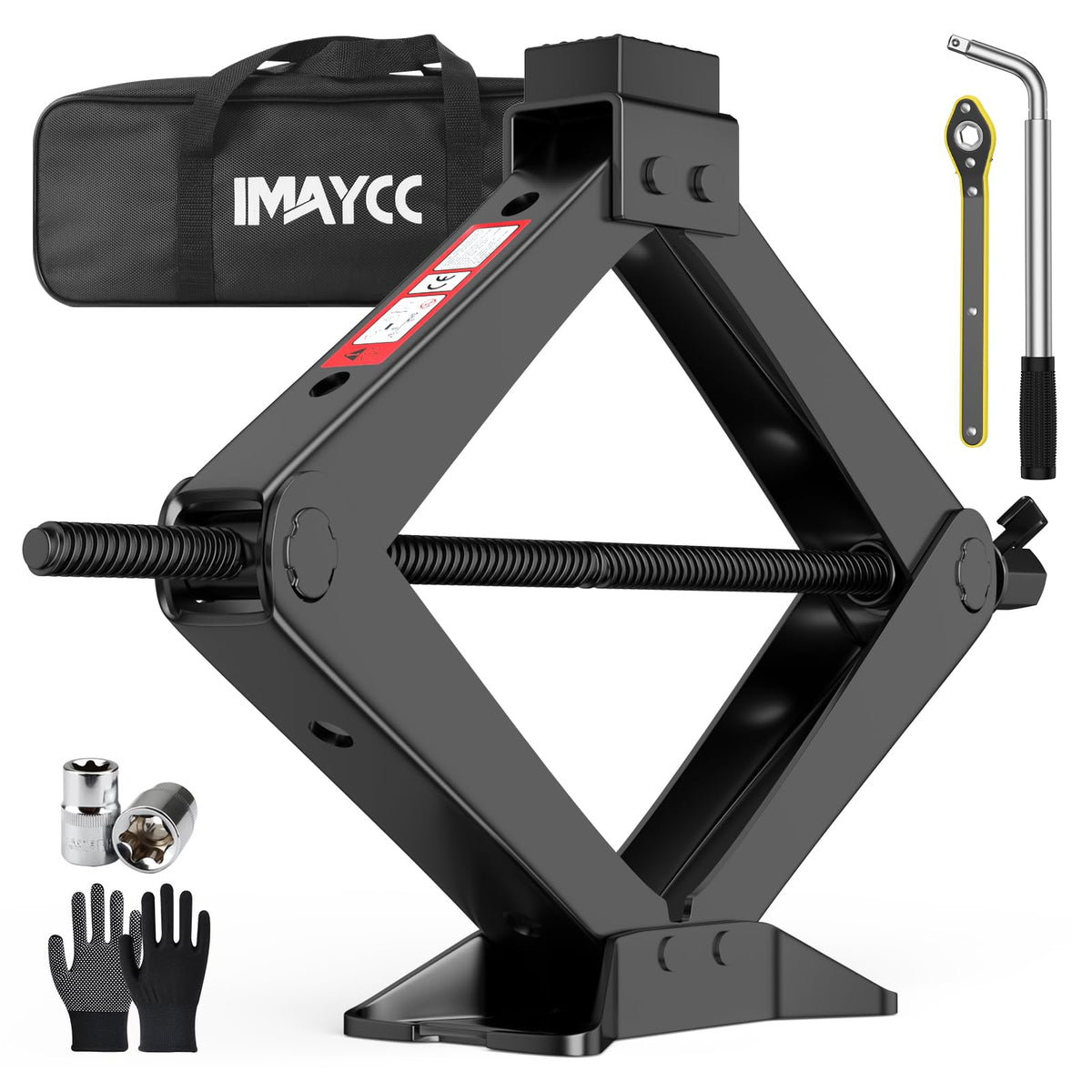 3 Ton Portable Scissor Jack with Lug Wrench B5470
