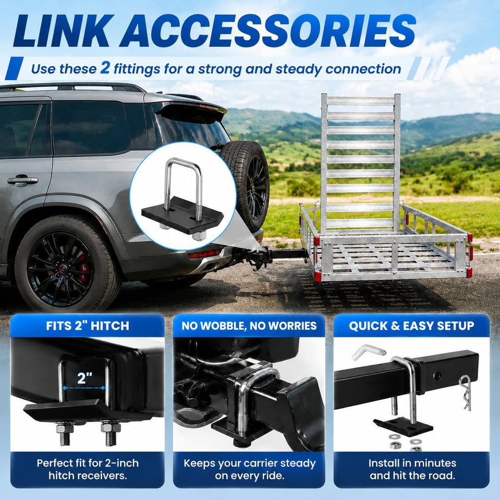 Aluminum Hitch Cargo Carrier with Ramp R123696