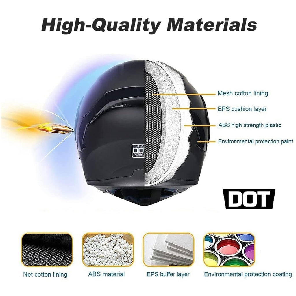 Bluetooth Modular Flip Up Full Face Motorcycle Helmet with Dual Visor X50799