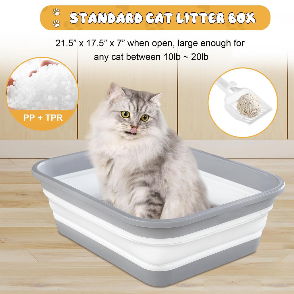 Collapsible Open Cat Litter Box D810