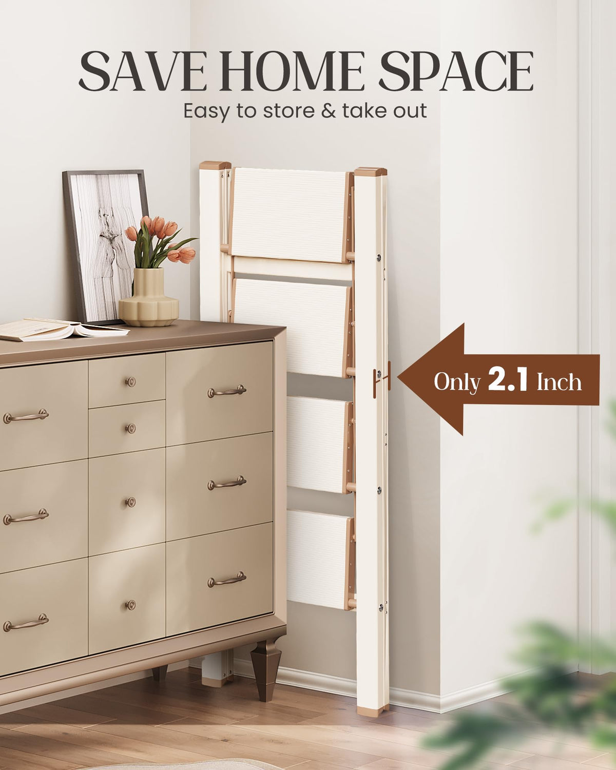 4 Step Ladder with Anti-Slip Wide Pedal G286