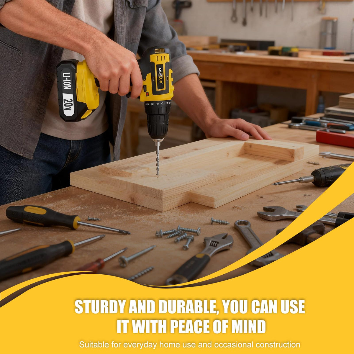 Cordless Drill Set 70PCS with Battery and Charger M69650