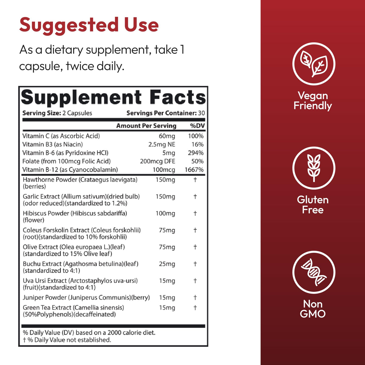 60 Capsules Herbal Vitamin Blend R9672