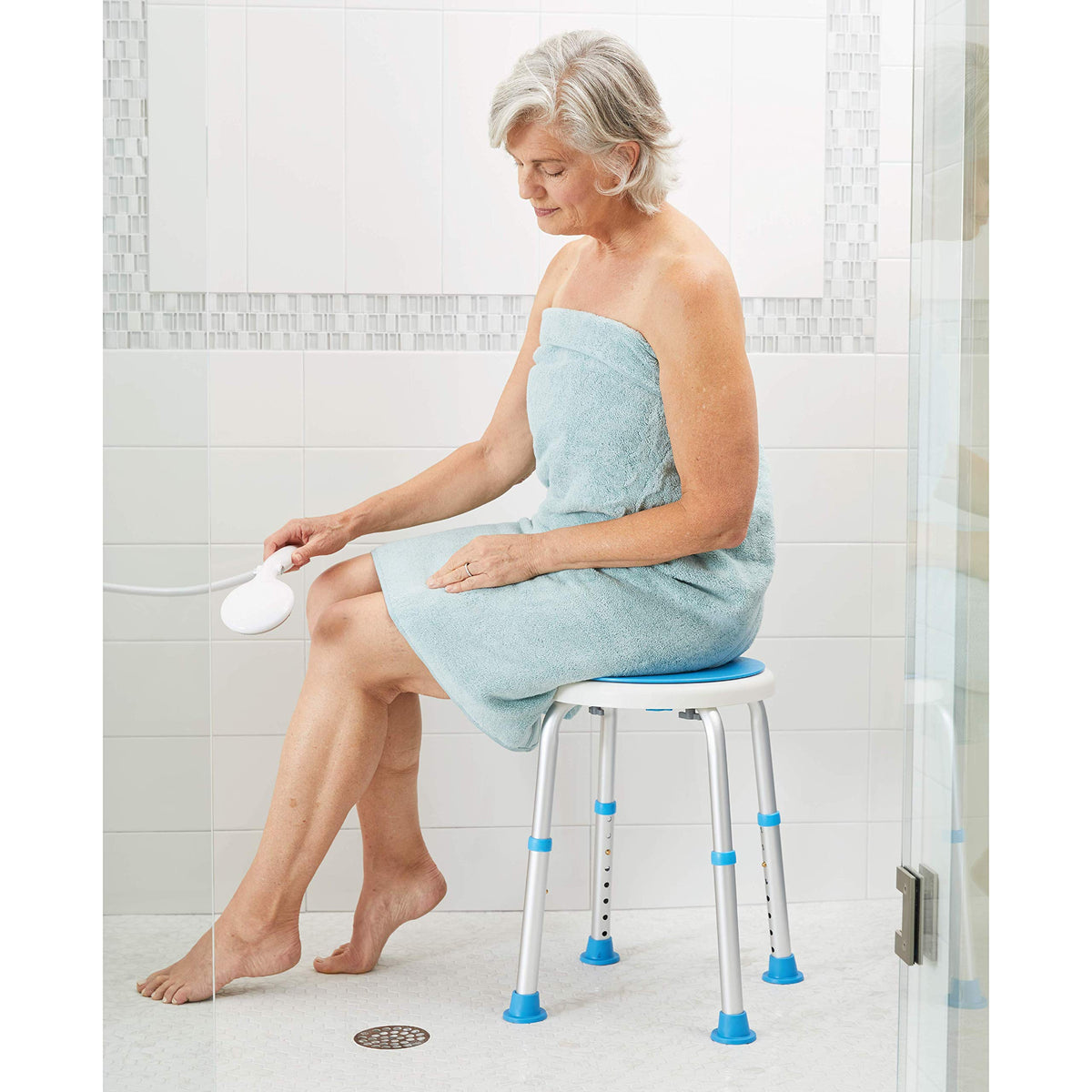 Swivel Shower Stool With Padded Seat H60199