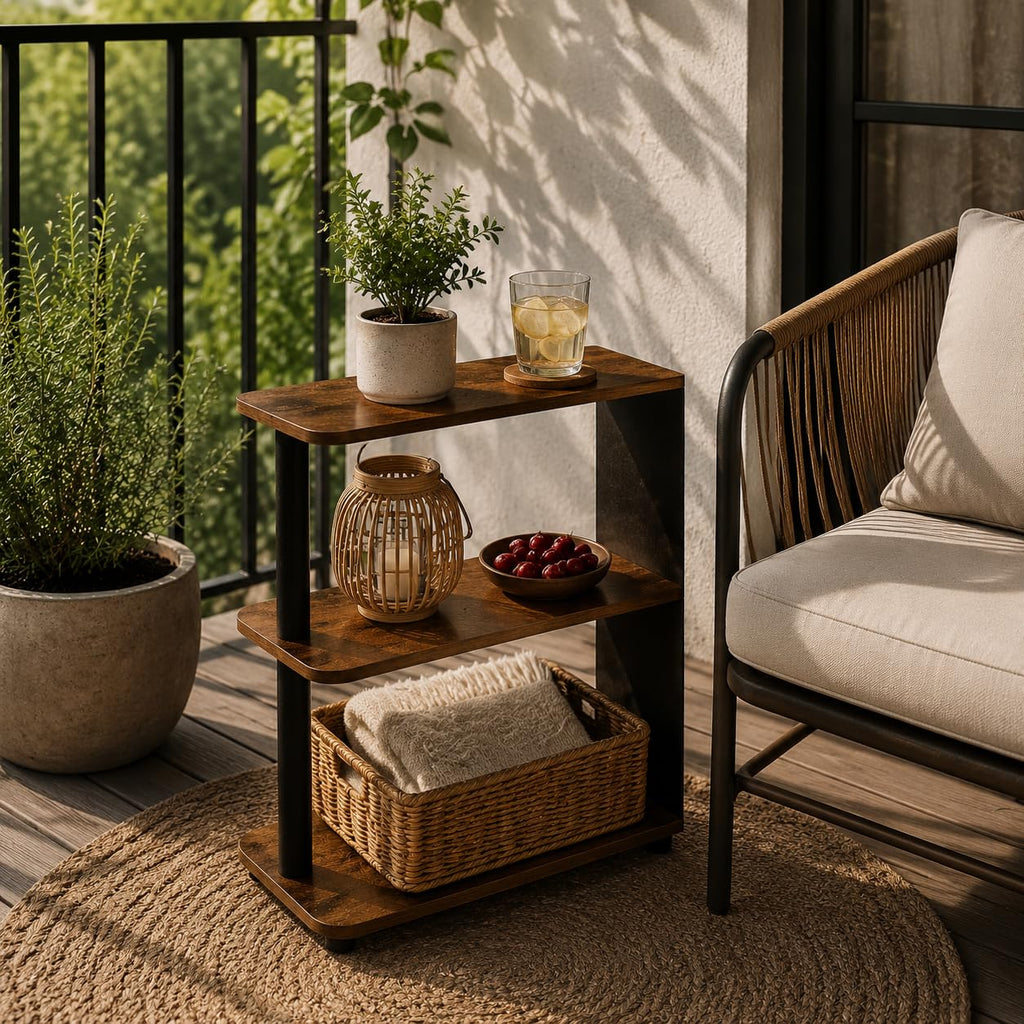 3-Tier Narrow Industrial End Table H421758