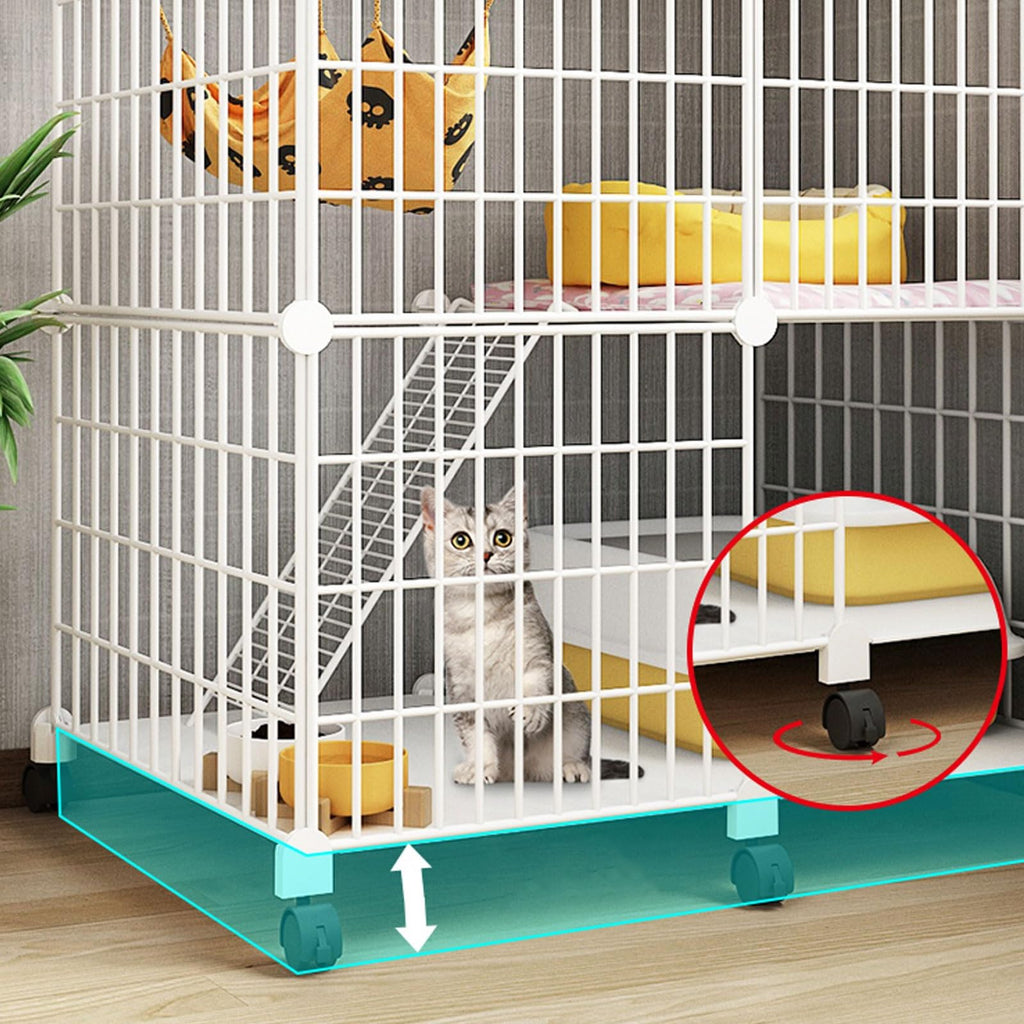 Large Indoor Detachable Metal Cat Cage with Cat Bed Q428