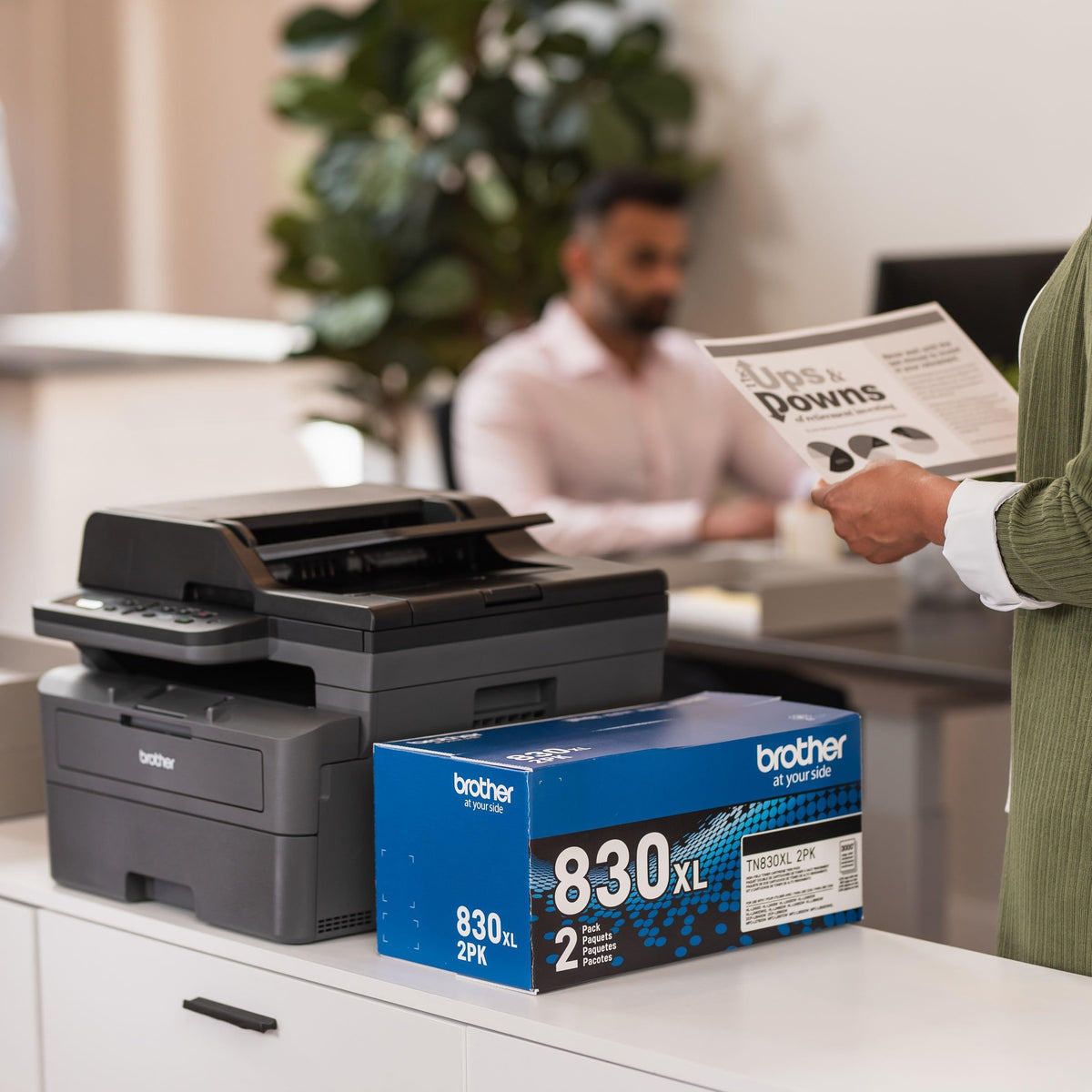 Wireless Compact Monochrome Multi-Function Printer O874