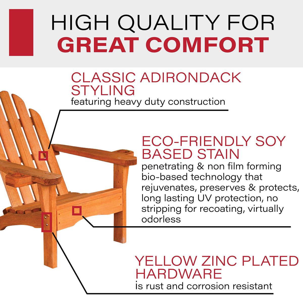 Heavy Duty Adirondack Chair with Cup Holders N401759
