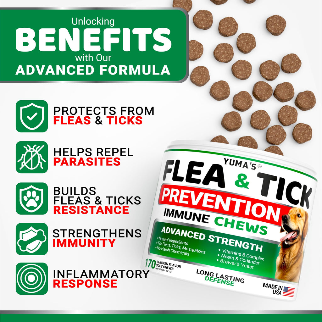 Natural Oral Flea and Tick Prevention for Dogs, 170 Chews G87614