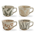 12 oz Ceramic Coffee Mug Set of 4 U8700