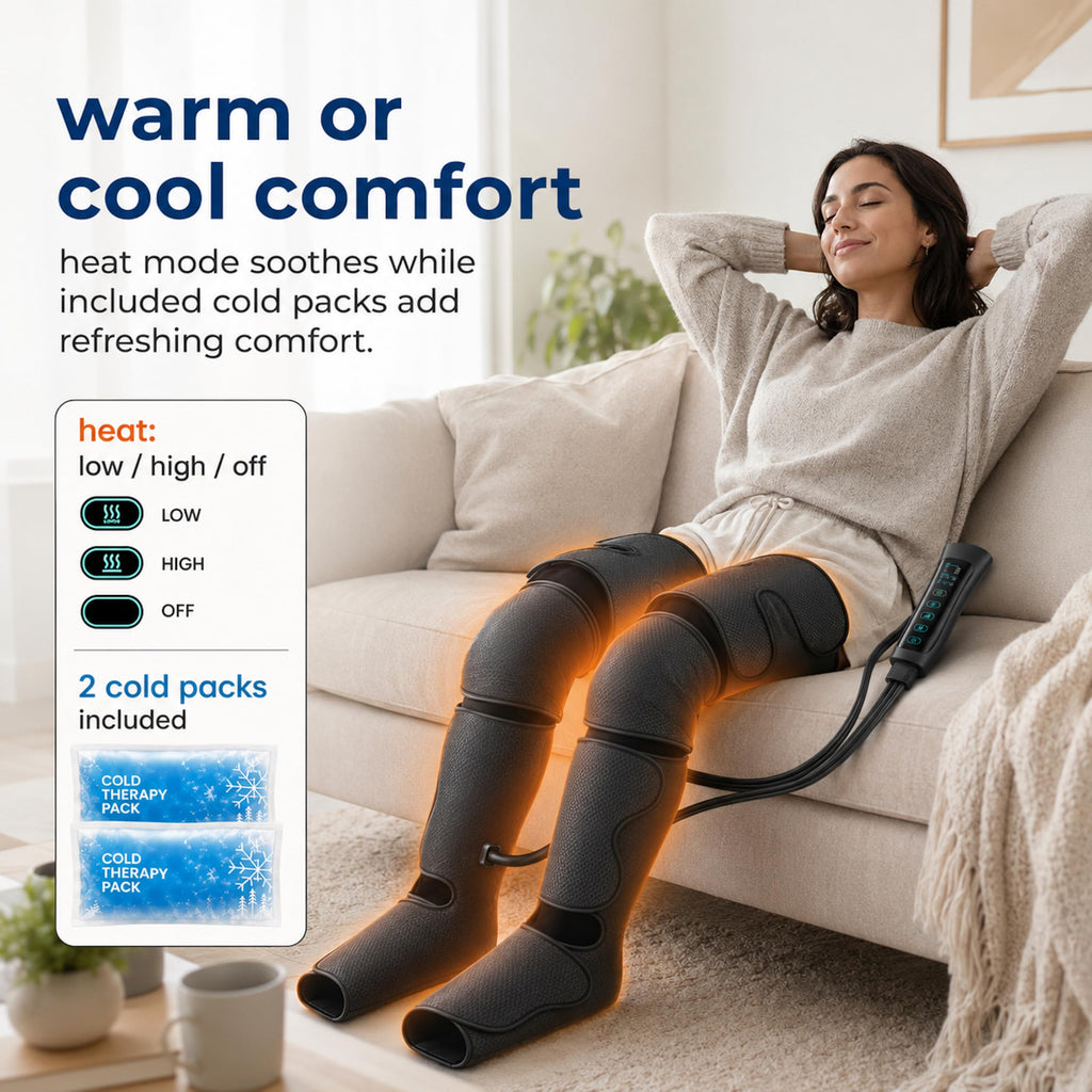 Air Compression Leg Massager with Heat and Compression G35214