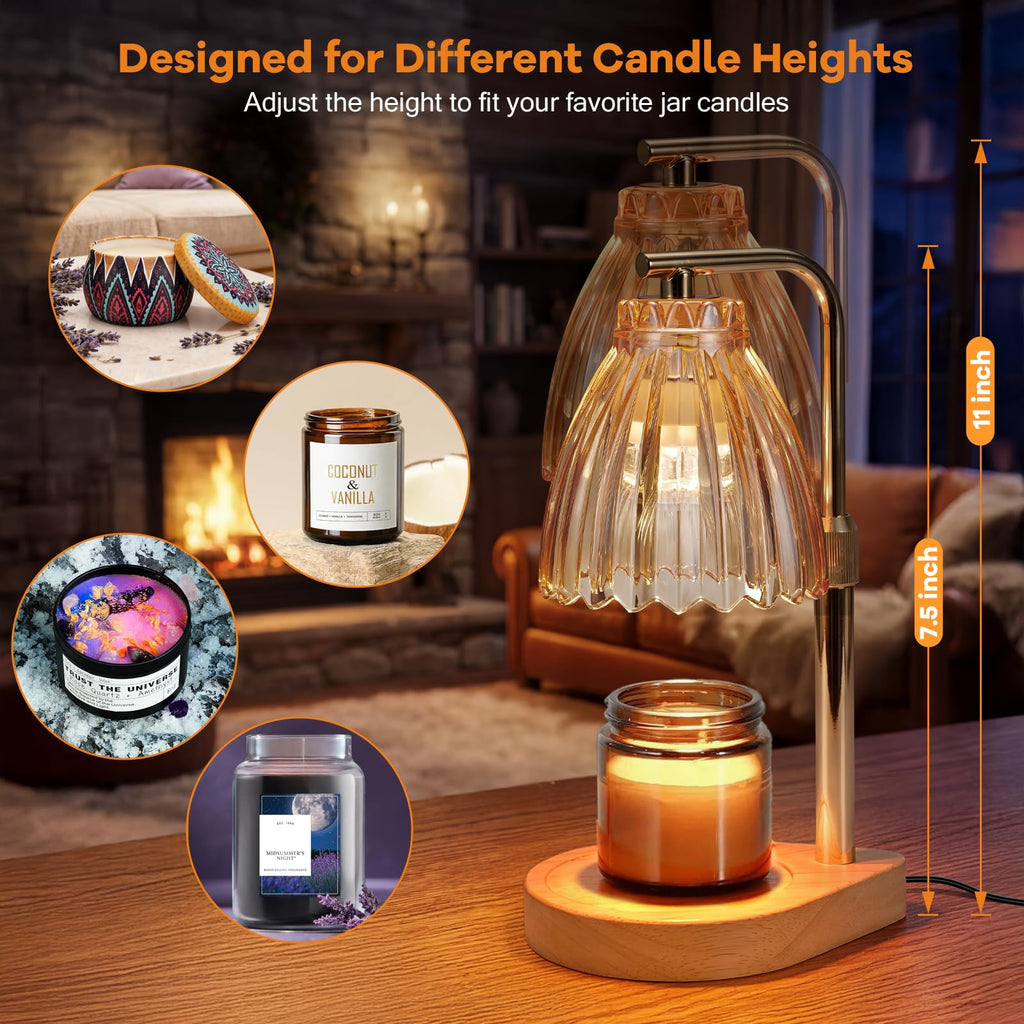 Candle Warmer Lamp with Adjustable Height, Timer & Dimmer Q3571