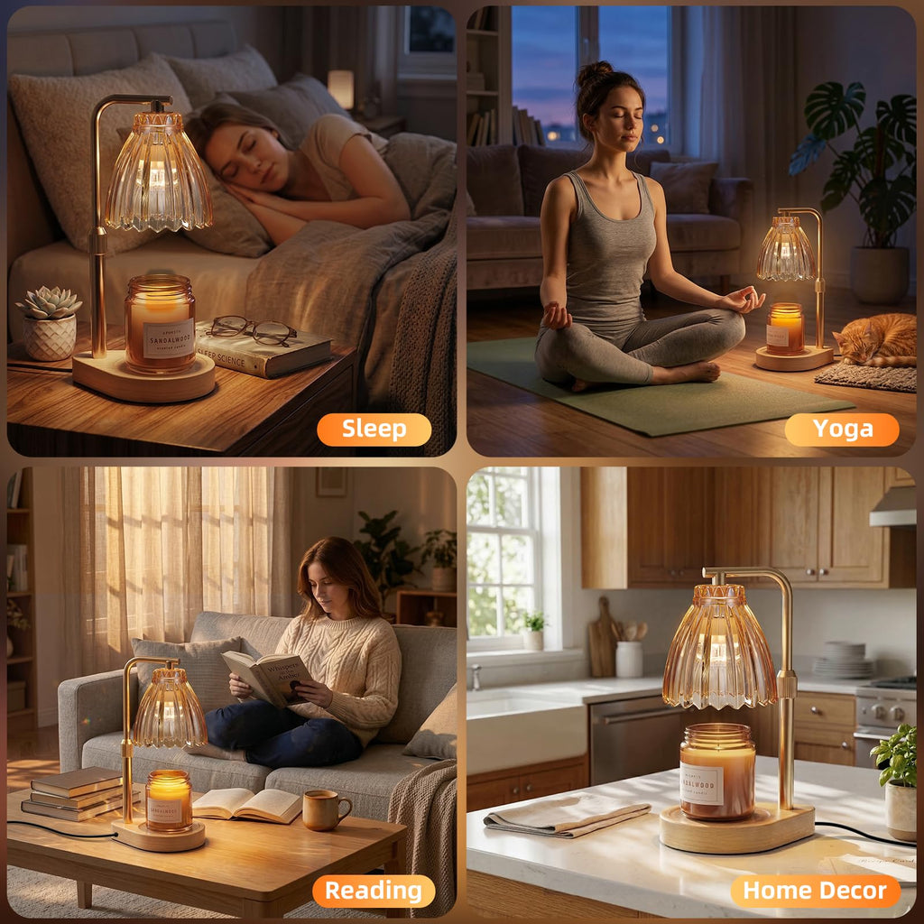 Candle Warmer Lamp with Adjustable Height, Timer & Dimmer Q3571