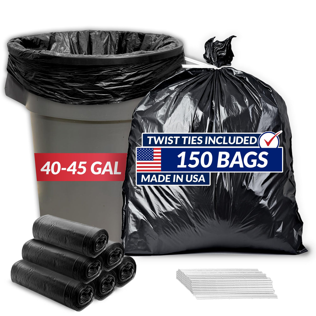 40 to 45 Gallon Heavy Duty Trash Bags B527