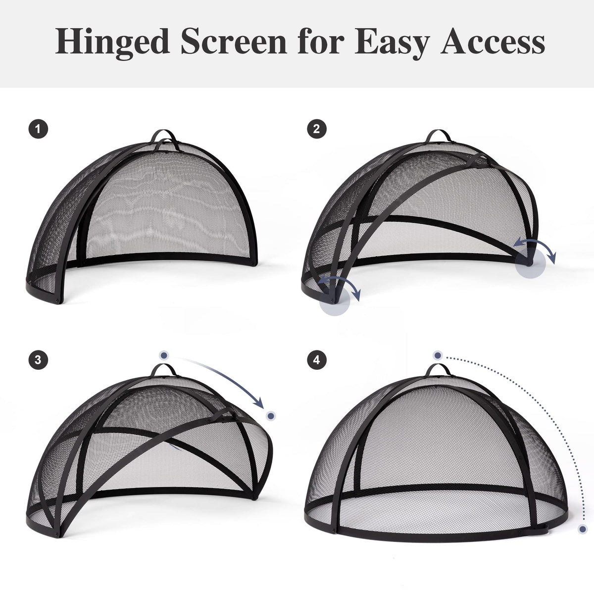 32 Inch Heavy Duty Steel Fire Pit Spark Screen C1602